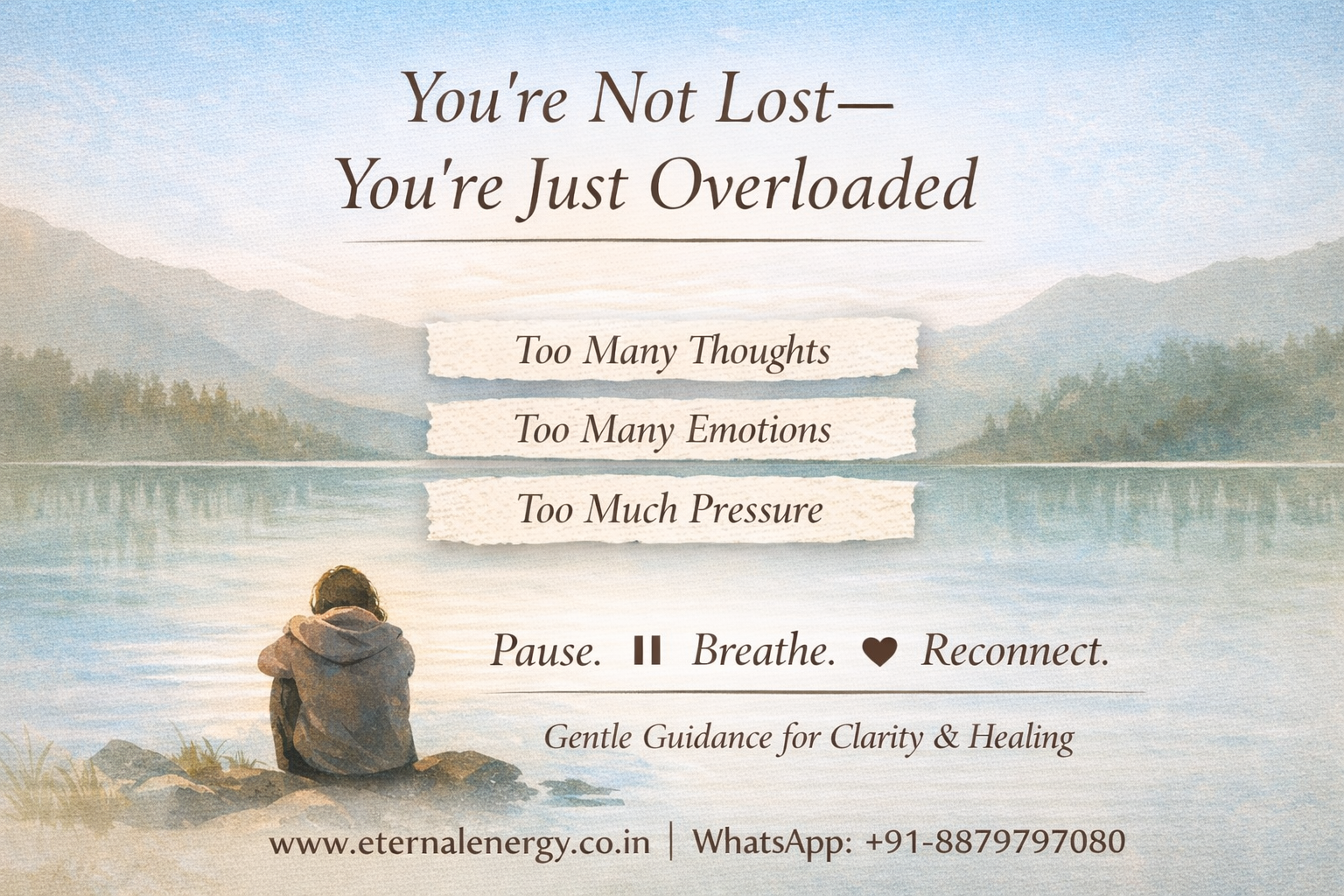 Image of a girl sitting near a lake